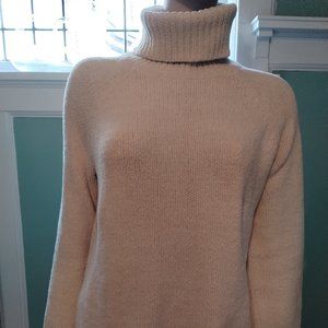 Kate Hill Lush Rich Cream Turtleneck Sweater Size Medium